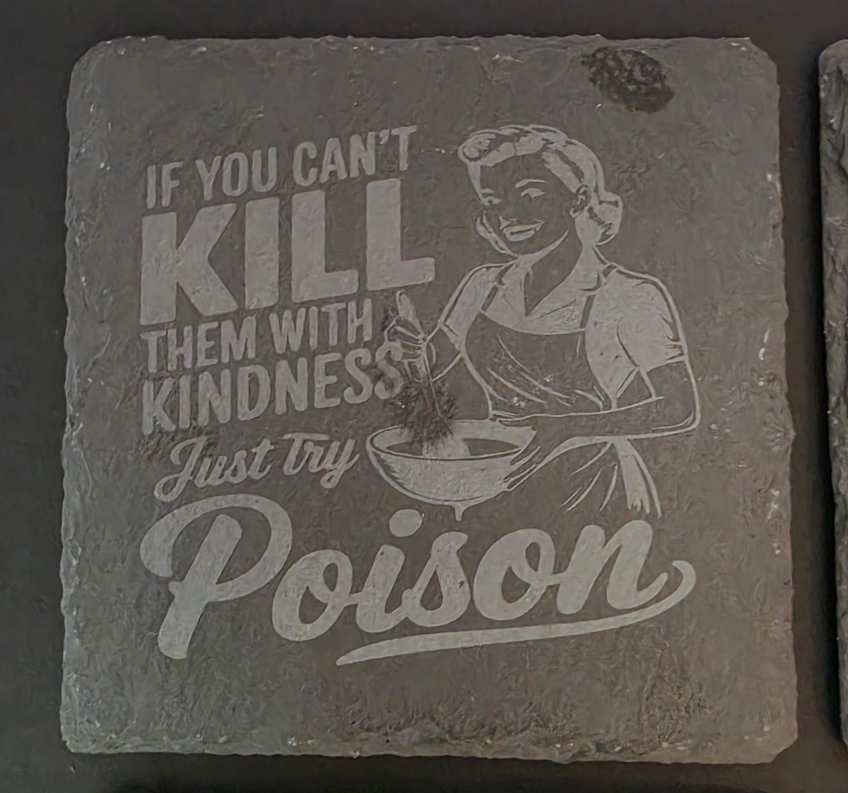 Retro Woman - Unfiltered, Sarcastic & Funny Slate Coasters