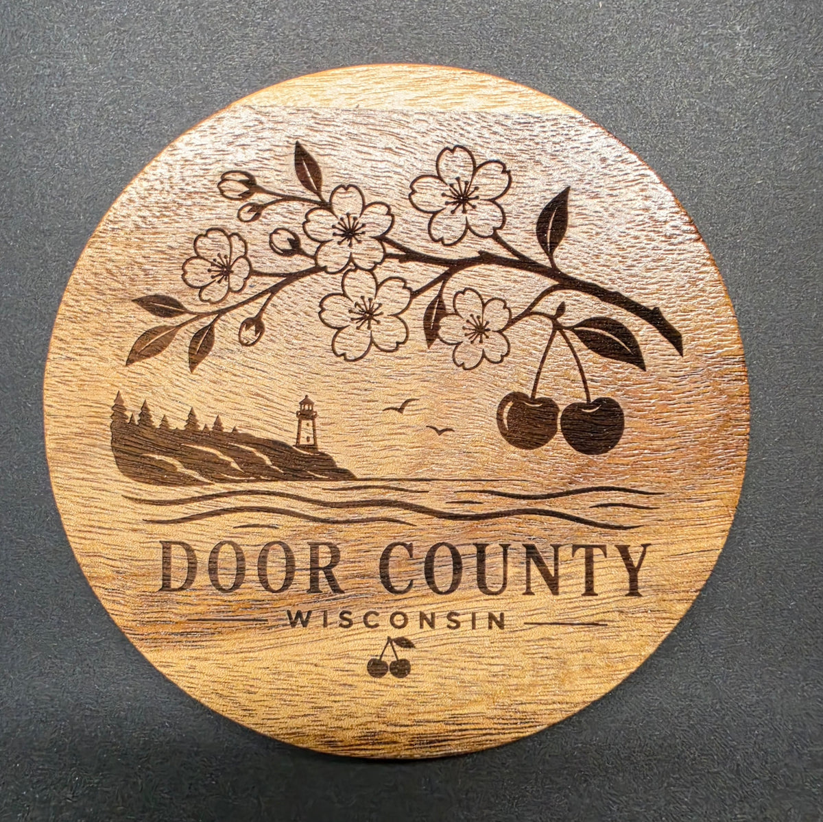 Door County / Sturgeon Bay Themed Laser Engraved Coasters