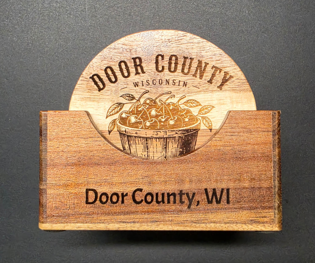Door County / Sturgeon Bay Themed Laser Engraved Coasters