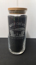 20oz Drinking Glass with Bamboo Lid and Straw - Door County